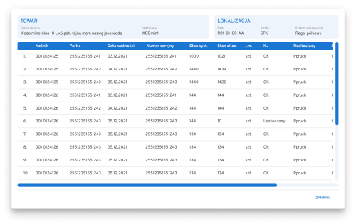 SZCZEGÓŁY ZLICZANIA