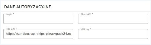 dane autoryzacyjne