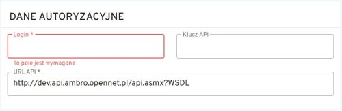 dane autoryzacyjne