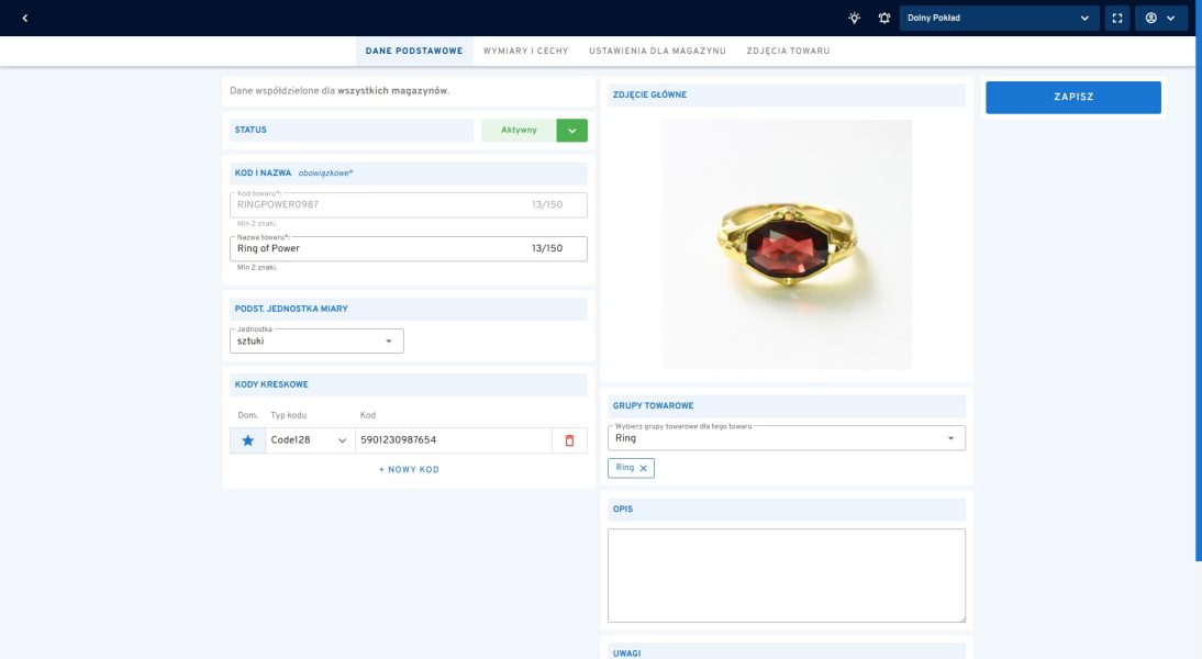 dane podstawowe pelne