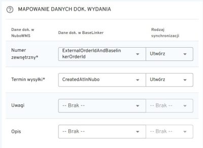 mapowanie danych dokumentu