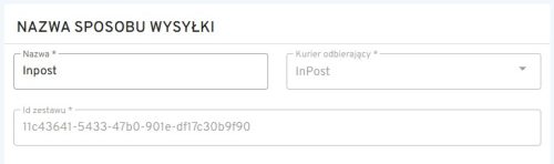 nazwa sposobu wysyłi