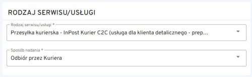 rodzaj serwisu